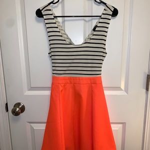 Womens neon orange mini sundress (S)